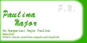 paulina major business card